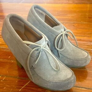 Nine West Suede Green Heels/Boots